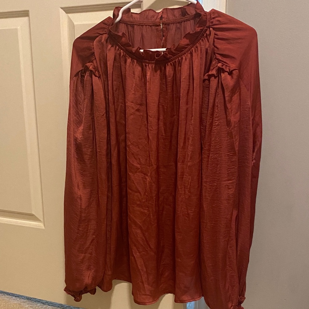 Chic Rust Blouse for Women